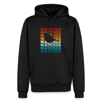 Birds Birdwatcher - Sweat à capuche Premium bio Homme - noir - Devant - Nico (187cm)