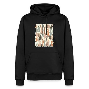 Es ist irgendwie seltsam, das gleiche Alter wie alte Leute zu haben - Männer Premium Bio Hoodie - Schwarz - Vorne - Nico (187cm)