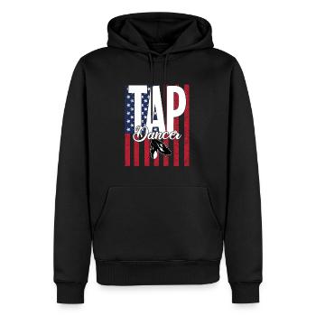 Tap Dancing USA Flag - Men’s Premium Organic Hoodie - black - Front - Nico (187cm)