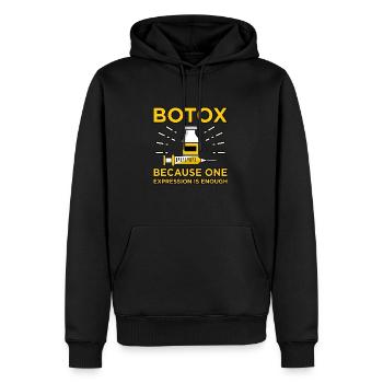 Botox - Männer Premium Bio Hoodie - Schwarz - Vorne - Nico (187cm)