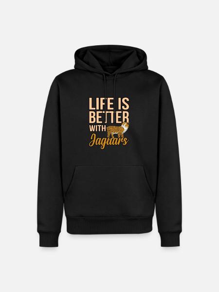 Jaguar - Männer Premium Bio Hoodie - Schwarz
