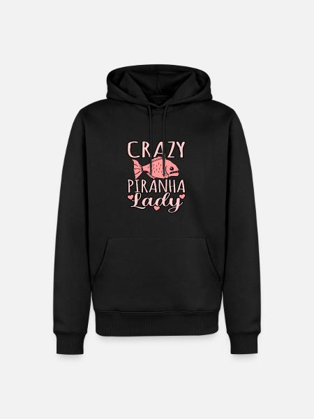Piranha - Männer Premium Bio Hoodie - Schwarz