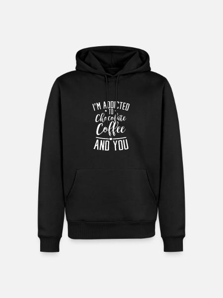 Kaffee - Männer Premium Bio Hoodie - Schwarz