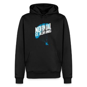 Parapente motorisé Normal est ennuyeux - Sweat à capuche Premium bio Homme - noir - Devant - Nico (187cm)