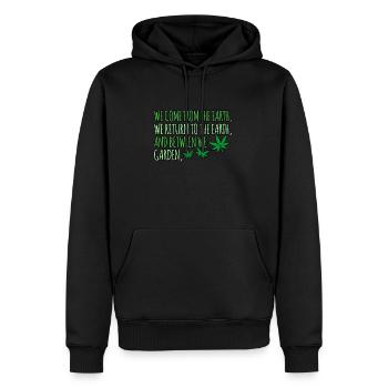 Cannabis - Sweat à capuche Premium bio Homme - noir - Devant - Nico (187cm)