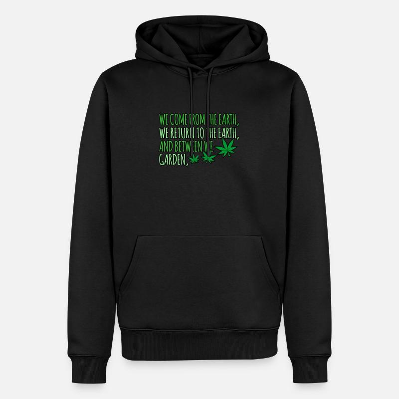 Cannabis - Sweat à capuche Premium bio Homme - noir