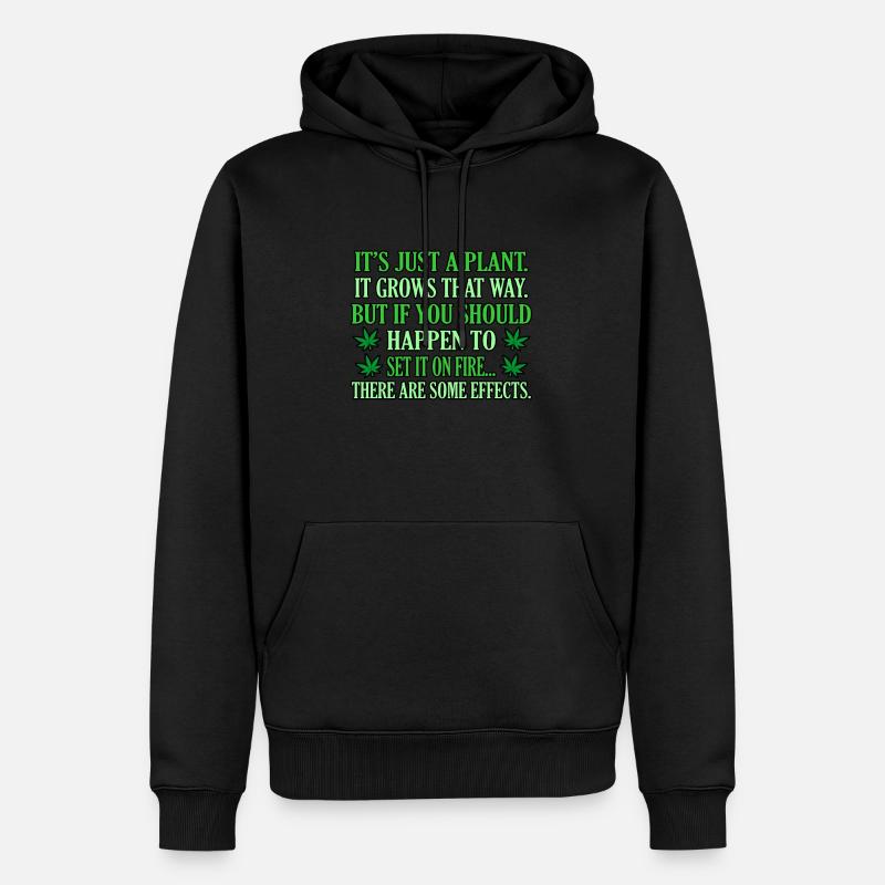 Cannabis - Sweat à capuche Premium bio Homme - noir