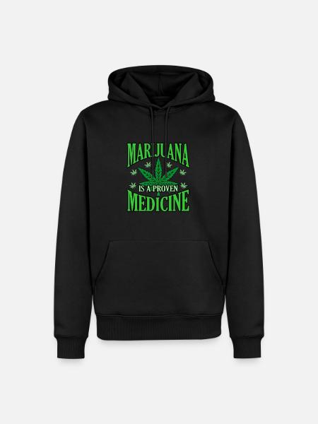 Cannabis - Sweat à capuche Premium bio Homme - noir