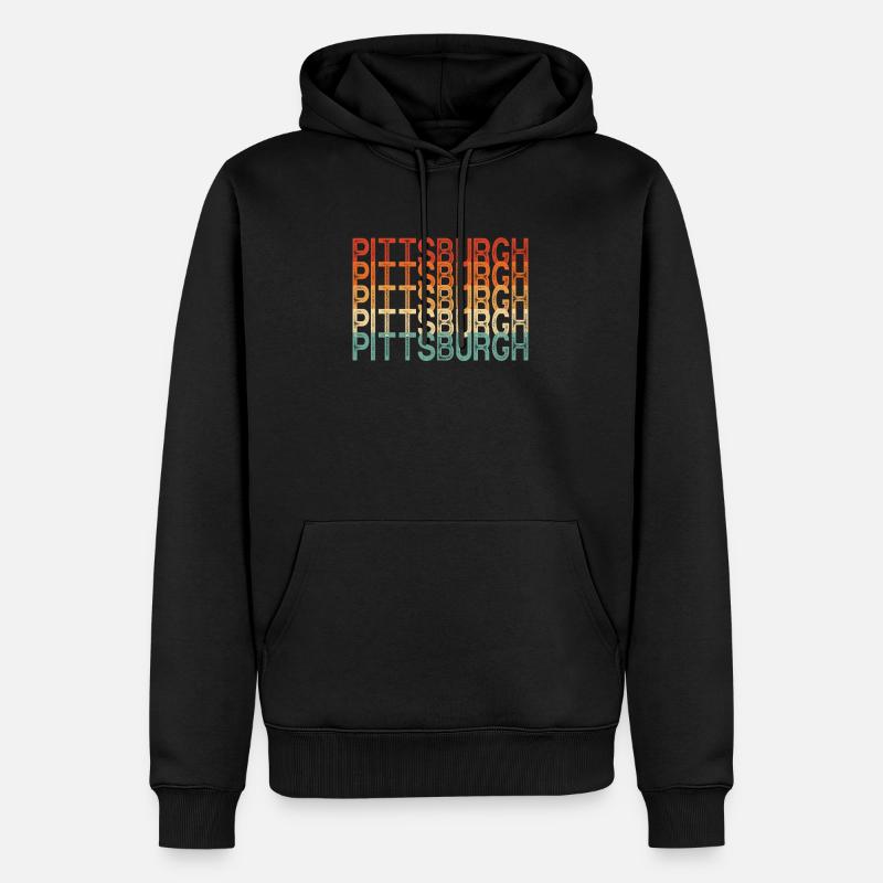 Pittsburgh Pennsylvanie - Sweat à capuche Premium bio Homme - noir