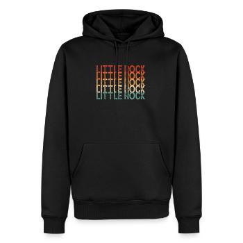 Little Rock Arkansas - Männer Premium Bio Hoodie - Schwarz - Vorne - Nico (187cm)