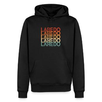 Laredo Texas - Sweat à capuche Premium bio Homme - noir - Devant - Nico (187cm)