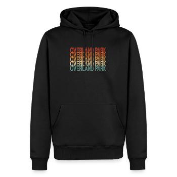 Überlandpark Kansas - Männer Premium Bio Hoodie - Schwarz - Vorne - Nico (187cm)