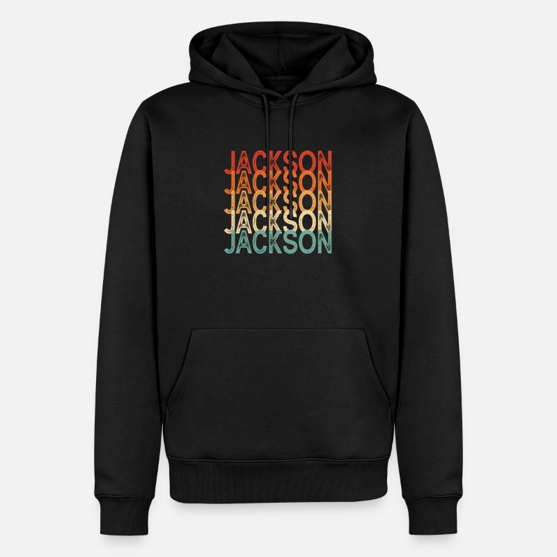 Jackson - Sweat à capuche Premium bio Homme - noir