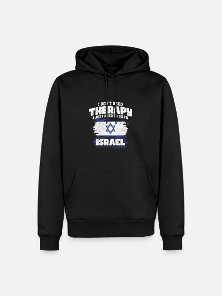 Israel - Men’s Premium Organic Hoodie - black