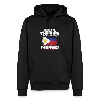 Philippinen - Männer Premium Bio Hoodie - Schwarz - Vorne - Nico (187cm)