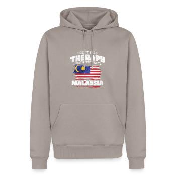 Malaisie - Sweat à capuche Premium bio Homme - taupe - Devant - Nico (187cm)