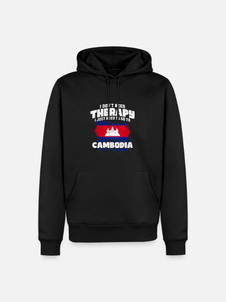 Cambodia - Men’s Premium Organic Hoodie - black