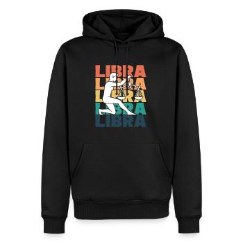 Waage Tierkreis Geburtstag - Männer Premium Bio Hoodie - Schwarz - Vorne - Nico (187cm)