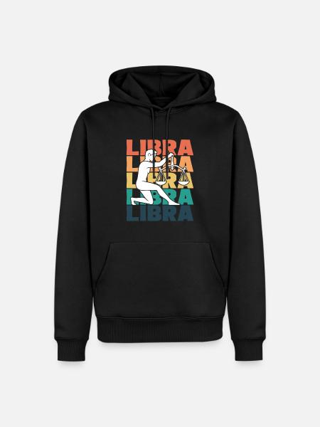 Libra Zodiac Birthday - Men’s Premium Organic Hoodie - black