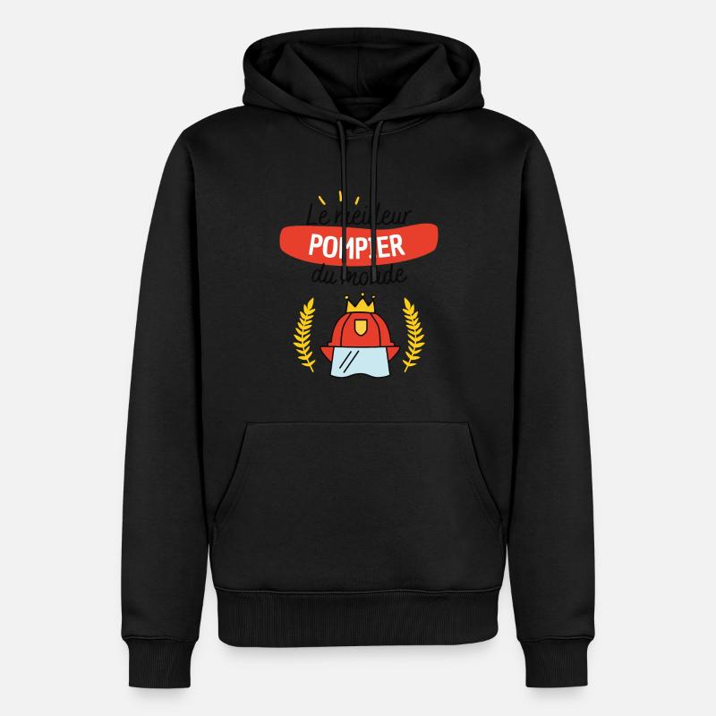 La meilleur pompier du monde - Sweat à capuche Premium bio Homme - undefined