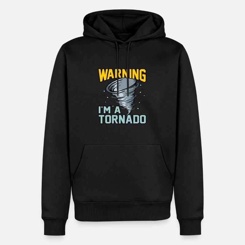 Tornade - Sweat à capuche Premium bio Homme - noir