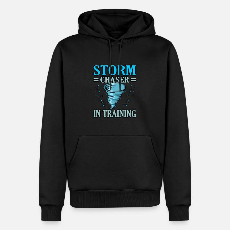 Tornado - Männer Premium Bio Hoodie - Schwarz