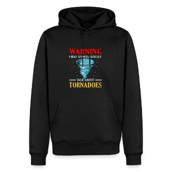 Tornade - Sweat à capuche Premium bio Homme - noir - Devant - Nico (187cm)