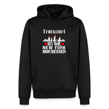 Troisdorf Ist Wie New York Nur Besser - Männer Premium Bio Hoodie - Schwarz - Vorne - Nico (187cm)