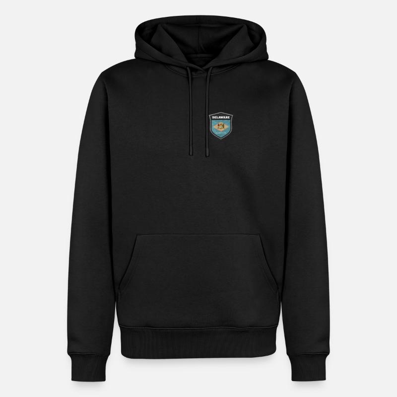 Delaware - Sweat à capuche Premium bio Homme - noir