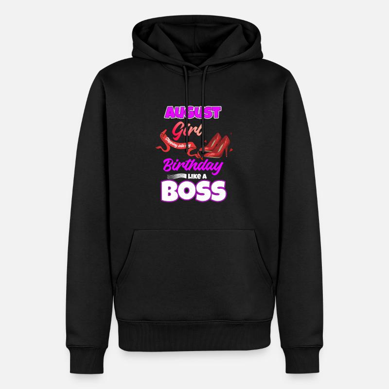 Août Anniversaire Drôle Cadeau - Sweat à capuche Premium bio Homme - noir