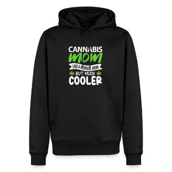 Mère cannabis - Sweat à capuche Premium bio Homme - noir - Devant - Nico (187cm)