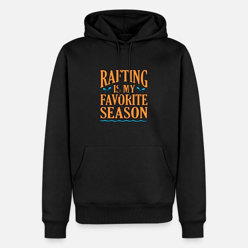 Rafting saison - Männer Premium Bio Hoodie - Schwarz