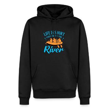 River rafting leben - Männer Premium Bio Hoodie - Schwarz - Vorne - Nico (187cm)