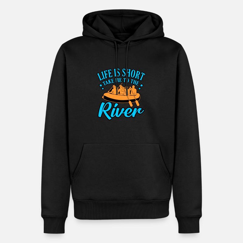 La vie de rafting - Sweat à capuche Premium bio Homme - noir