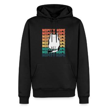 Cat Nopity Nope - Men’s Premium Organic Hoodie - black - Front - Nico (187cm)