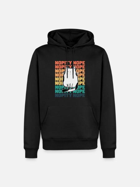 Cat Nopity Nope - Men’s Premium Organic Hoodie - black