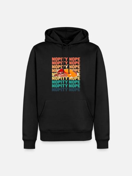 Sloth Nopity Nope - Men’s Premium Organic Hoodie - black