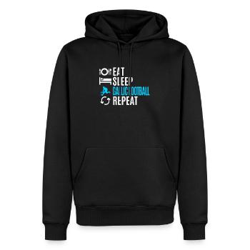 Mangez dormir Gaelic Football Répéter - Sweat à capuche Premium bio Homme - noir - Devant - Nico (187cm)