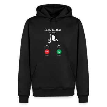 Le football gaélique appelle - Sweat à capuche Premium bio Homme - noir - Devant - Nico (187cm)