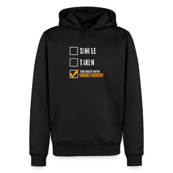 Hammerwerfen - Männer Premium Bio Hoodie - Schwarz - Vorne - Nico (187cm)