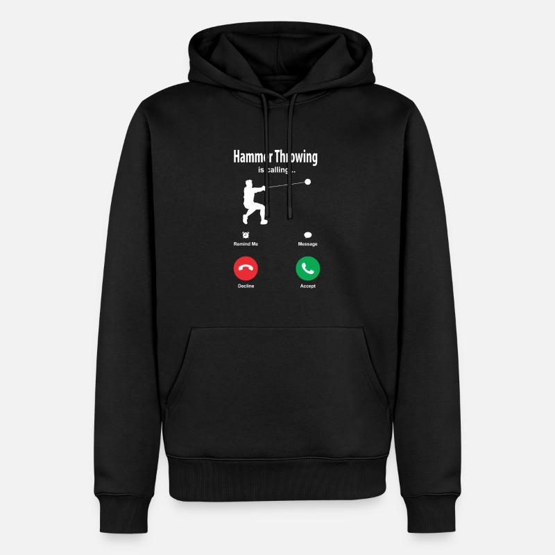 Hammerwerfen - Männer Premium Bio Hoodie - Schwarz