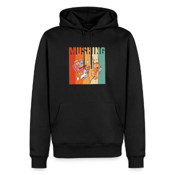Schlittenhunderennen Schlittenhunde Geschenk - Männer Premium Bio Hoodie - Schwarz - Vorne - Nico (187cm)