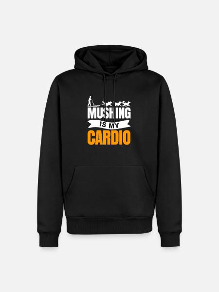 Schlittenhunderennen Schlittenhunde Geschenk - Männer Premium Bio Hoodie - Schwarz