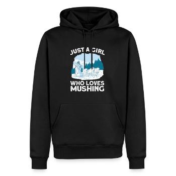 Schlittenhunderennen Schlittenhunde Geschenk - Männer Premium Bio Hoodie - Schwarz - Vorne - Nico (187cm)