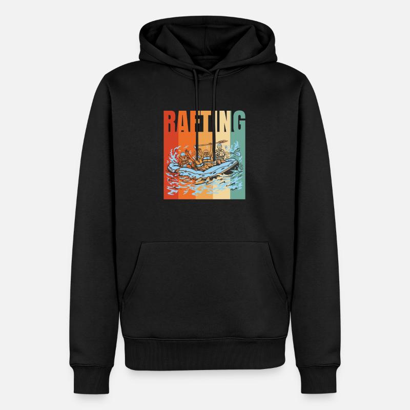 Rafting Rudern Geschenk - Männer Premium Bio Hoodie - Schwarz