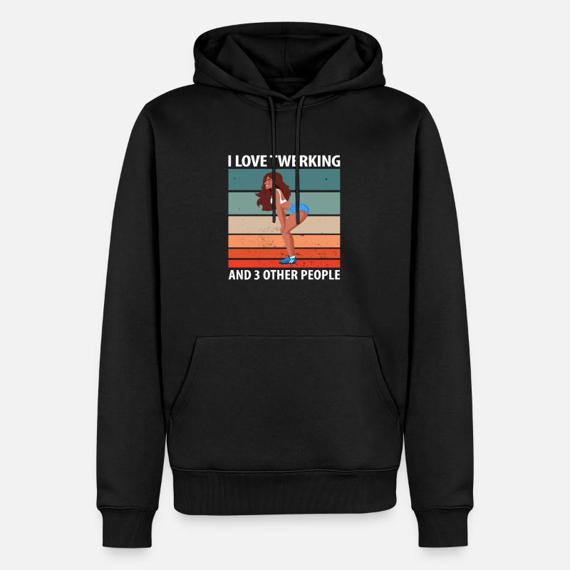 Twerking - Sweat à capuche Premium bio Homme - noir