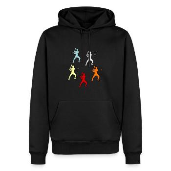 Hurling sports game - Men’s Premium Organic Hoodie - black - Front - Nico (187cm)