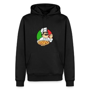 Pizza Maker Macher Pizza Liebe - Männer Premium Bio Hoodie - Schwarz - Vorne - Nico (187cm)