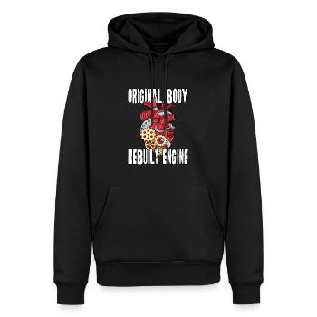 Cadeau de chirurgie cardiaque - Sweat à capuche Premium bio Homme - noir - Devant - Nico (187cm)