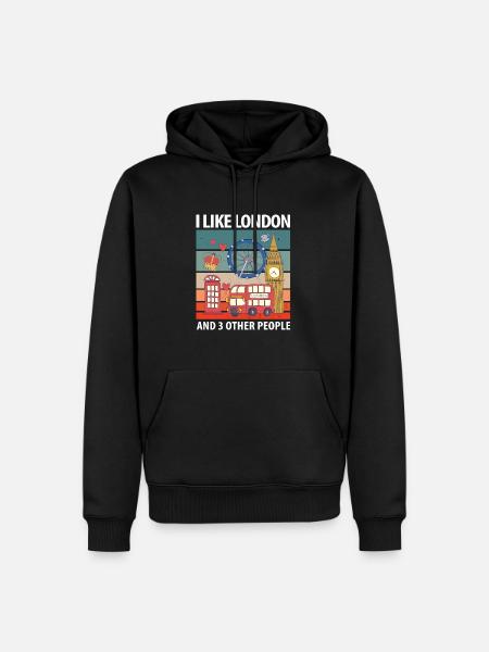 London - Men’s Premium Organic Hoodie - black